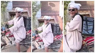 بالجلابية والعمة.. دليفري بالأقصر يخطف الأنظار على السوشيال ميديا (صور)