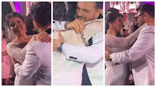 كريم الحسيني يرقص مع شقيقته في حفل زفافها ويتذكر والده بكلمات مؤثرة