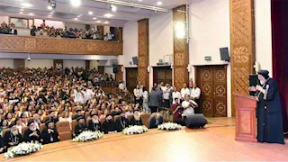 بالصور.. البابا تواضروس الثاني يشهد حفل تخريج دفعة جديدة من الكلية الإكليريكية بالإسكندرية