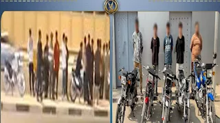 "حلبة استعراض على الأسفلت".. سقوط 5 شبان في مدينة نصر بالدراجات النارية