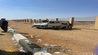 إصابة 6 أطفال في انقلاب ميكروباص تابع لمعهد ديني أعلى الطريق السياحي