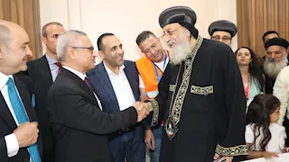 في ختام جولته.. البابا تواضروس يوجه رسالة شكر لأهالي بني سويف -صور