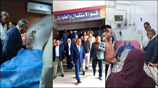 محافظ الدقهلية ومدير الأمن يتفقدان حالة الأم بعد وفاة نجليها في حادث منزل برهمتوش -صور
