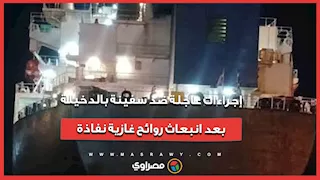 إجراءات عاجلة ضد سفينة بالدخيلة بعد انبعاث روائح غازية نفاذة