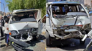 8 مصابين بينهم 6 طالبات في حادث تصادم أمام جامعة الأزهر للبنات بأسيوط