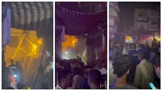 مصرع سيدة في انهيار عقار بحي وسط المنيا.. والبحث عن مفقودين - صور