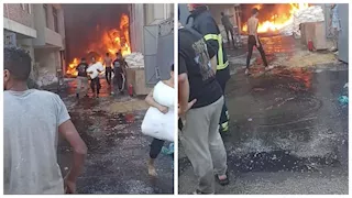 حريق هائل بمصنع بلاستيك في الإسكندرية.. والحماية المدنية تدفع بـ 10 سيارات إطفاء- صور