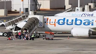 طائرة "فلاي دبي" البديلة تهبط في مطار بن جوريون الإسرائيلي (فيديو)