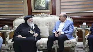محافظ المنيا يستقبل مطراني ملوي والبهنسا.. تفاصيل اللقاء 