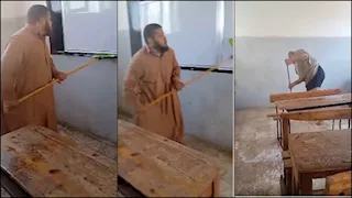 "شمّر واشتغل مع العمال".. أول تعليق من مدير معهد بالمنوفية على فيديو مسح الفصول
