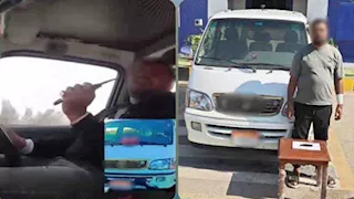 فيديو من سنة.. ضبط سائق ميكروباص لوّح بسلاح أبيض في الشرقية