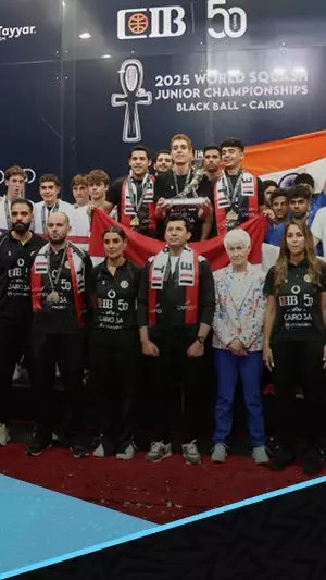 كواليس تتويج منتخب الناشئين والناشئات ببطولة العالم للإسكواش